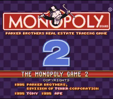 Monopoly Game 2, The (Japan) screen shot title